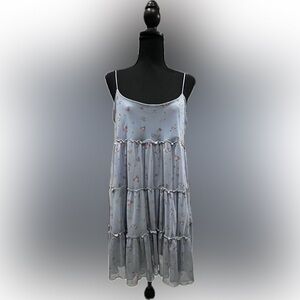 Floral Blue and Pink Dress